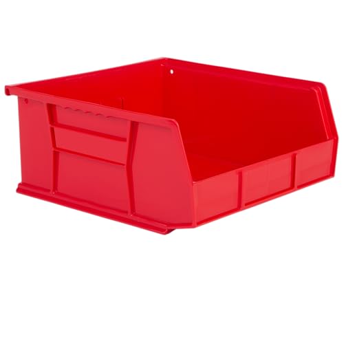 HE HUDSON EXCHANGE 11" x 11" x 5" Plastic Stackable Storage Bin, Red