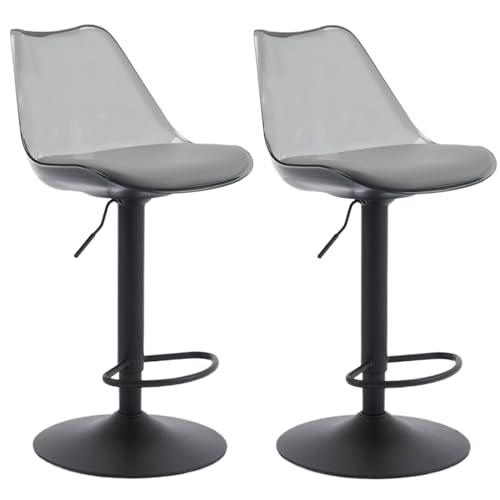 Sepnine Juego de 2 Taburetes de Bar Altos de Cocina Modernos Altura Ajustable Giratorio