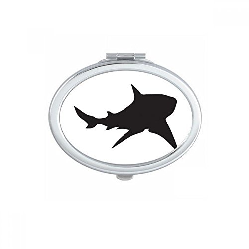 Miroir de poche à la main requin bleu, idée cadeau mignon