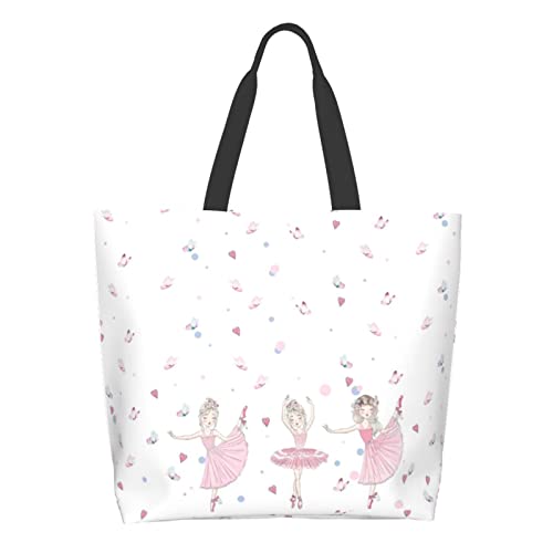 ASYG Ballet Tote Shoulder Bag Ballet Dance Bags Storage Handle Shopping Bag Portable Dance Bag2