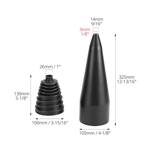 QWORK® Achsmanschetten Faltenbalg, Achsmanschettensatz mit Metallschellen, incl Montagekegel