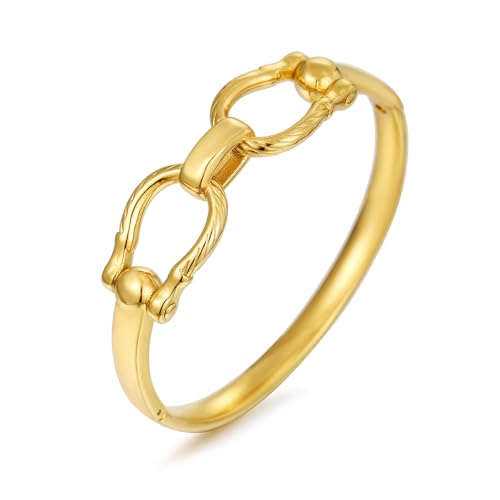 Chunky Gold Bangle Bracelets for Women Hammered Texture Cuff Bangles Wrist Wrap Bangle Bracelet Jewelry