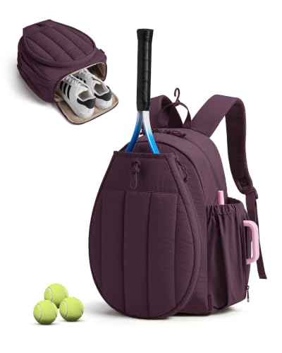 Image of BAGSMART Tennis Gym Bag for Women, Quilted Pickleball 15.6 inch Laptop Backpack