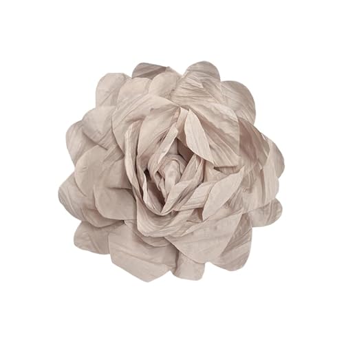 6,3 pulgadas Tela hecha a mano rosa flor extra grande ramas broches broches arbustos flores broche de gran tamaño Pin broche para las mujeres, Parasiéré, Metal