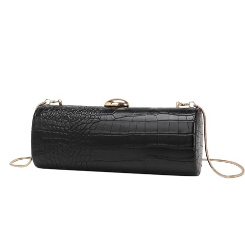 Sac de soirée femme pochette métal croco vintage