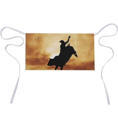 Tablier imperméable demi-taille Cool Bull Riding en tissu Oxford noir à 3 poches