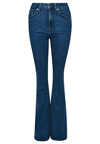 Superdry Women's Studios HIGH Rise Skinny Flare Jeans, Washed Indigo, W26 L33