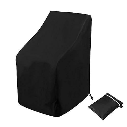 Fachmach Copertura per Sedie da Giardino Impilabili Copri Sedie da Esterno Impermeabile Tessuto Oxford Telo Coprisedie da Esterno Resistente Antivento Anti-UV (64x64x120/70cm)