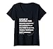 Women's Glossary of Engineering Terms Funny Engineer Definitions V-Neck T-Shirt