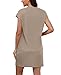 Sampeel Resort Wear for Women 2026 Cruise Essentials 2 Piece Skirt Sets Cap Sleeve Tops Tennis Skirt Beach Vacation Summer Travel Athletic Active Wear Golf Airport Light Coffee M