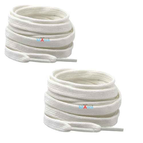 Image of 2 PAIRS Flat Shoe laces 48 Inches Wide Shoelaces for Athletic Running Sneakers Sports Shoes Boot Laces Strings (2 Pairs)