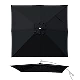 YardGrow 8.2'x8.2' Umbrella Replacement Canopy, for 8 Ribs Square Cantilever...