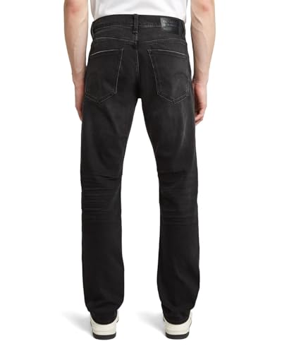 G-STAR Raw - Mens Mosa Straight Jeans, Color Worn in Black Moon, Size: 38W x 38L2
