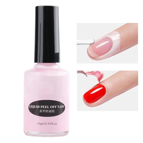 Cinta líquida para eliminar uñas, 15 ml, barrera de látex líquido, barrera de esmalte de uñas, protección de la piel contra el esmalte de uñas, para uñas de látex líquido