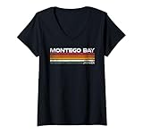 Photo Gallery donna vintage montego bay souvenir giamaica retro design maglietta con collo a v Photo Gallery donna vintage montego bay souvenir giamaica retro design maglietta con collo a v