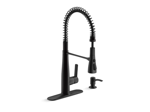 Kohlerkrec22745sdblsemiprofessionalkitchenfaucetwithsoapdispenserlotiondispensercommercialkitchensinkfaucetwithpulldownsprayheadmatteblack Urban Country Home Decor Kohler k rec22745 sd bl semi professional kitchen faucet with soap dispenserlotion dispenser commercial kitchen sink faucet with pull down sprayhead matte black urban country home decor