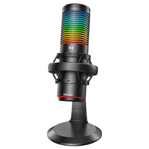 Microphone à condensateur anti bruit RVB pour supprimer les sons ambiants