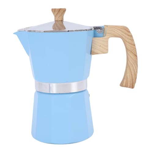 mingzhe PARA ESTUFA 300ML MÁQUINA ITALIANA DE ALEACIÓN DE ALUMINIO UNA VÁLVULA PARA CASA CAMPING AZUL