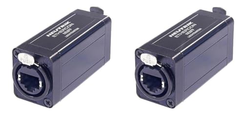 (2 Pack) NEUTRIK NE8FF Cat5/6 Feed-Thru Ethercon Coupler miniatura 1