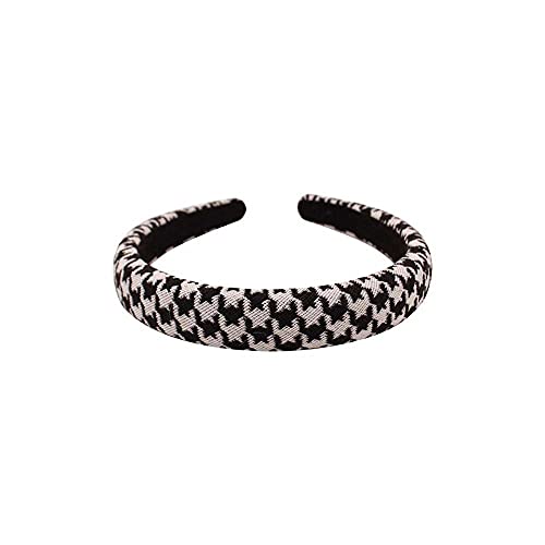 Sweet Wild Cloth Houndstooth Striped Face Wash Hair Accessories Women Hair Band Korean Style Headband Plaid Hair Hoop(A) #TOP18