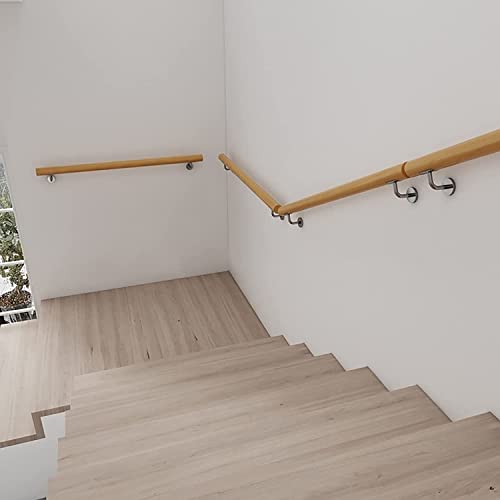 Rambarde murale en chêne massif 4,2 m rampe escalier intérieur design
