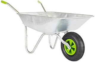 Neo® Wheelbarrow Home Garden Cart Galvanised with Pneumatic Tyre (65L)