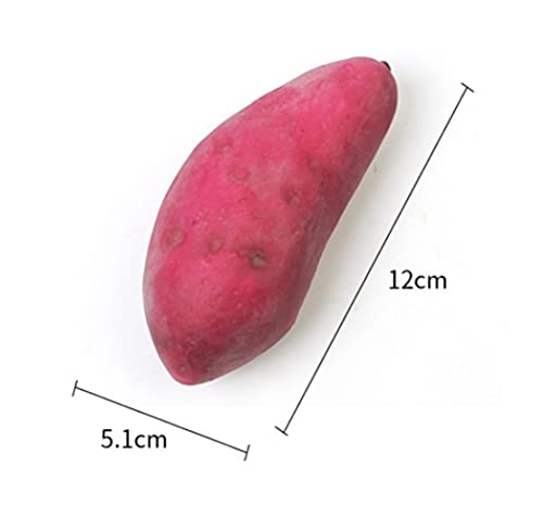 Skyseen 3Pcs Realistic Artificial Fake Vegetables Lifelike Decorative Foam Sweet Potato Faux Veggies Yam For Home, Kitchen, Party Decor #TOP1