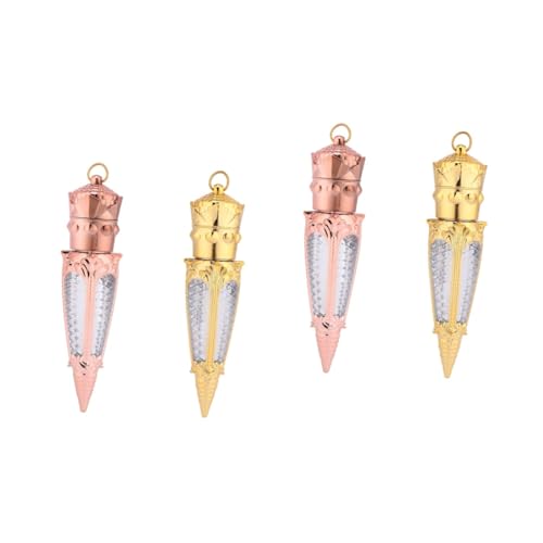 minkissy 2 Series Tubo Vacío De Tubo De Glaseado De Labios De Rábano De Brillo De Labios Delineador De Labios A Prueba De Agua Golden Plastico Abs 2 Piezas*2
