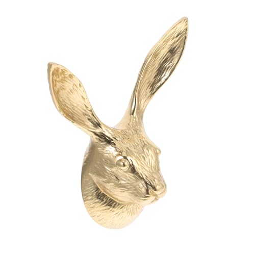 LOORGVEL 真鍮製ウサギ型引き出しノブ 家具用ハードウェアノブ アンティーク風キャビネット取っ手 ドレッサー衣装棚用装飾プルハンドル