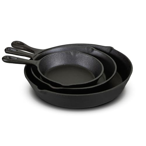 Jim Beam 3-Piece Cast Iron Skillet Set