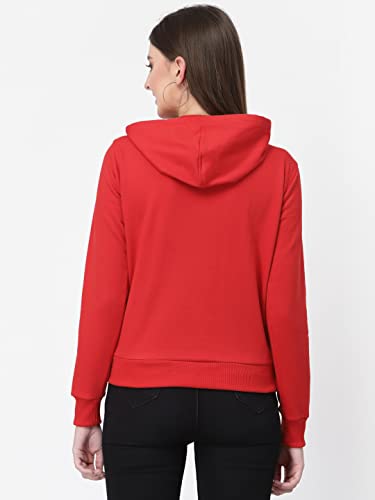 Image of UZARUS Women's Cotton Fleece Stylish Sweatshirt Hoodie