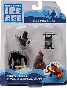 Di Ice Age Continental Drift Small Action Figures set ;­ Gupta, Silas, Flynn, & Captain Gutt, Multicoloured