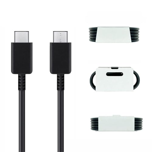 Image of Original Super Fast Charger with C to C Cable Compatible with Samsung | S23 Fe / S22 / S21 Fe 5G / S20 (Adapter*Cable)*Black | 25Watts GFR568