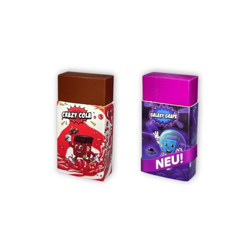 Radiergummi Kinder - 2 Radierer mit Cola/Traube Duft - Kleine Lustige Weiche Radiergummis für Schule - Radiergummi Set für Kinder Jungen Mädchen - Mitgebsel Kindergeburtstag