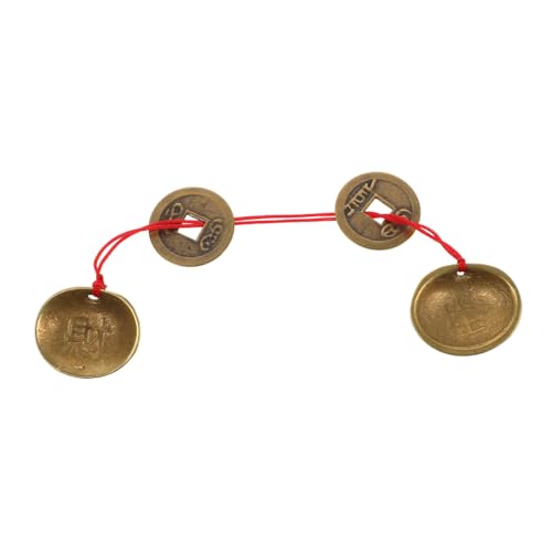 FELTECHELECTR Ancient Chinese Coins Shell Holy Trigram Toys Set Metal Coins for Lunar New Year Decorations