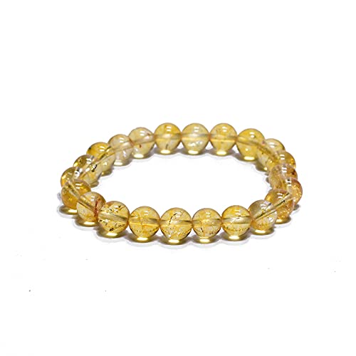 Citrine naturelle 8 mm : sérénité au bureau et méditation