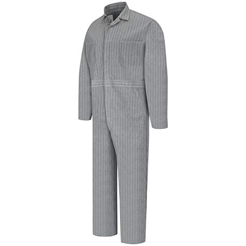 Red Kap Men's Button Front Cotton Coverall, Fisher Herringbone, 40 - Thumbnail 3