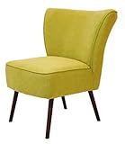 retro sessel 60er Tiefe: 72 cm Casa Padrino Luxus Retro Salon Sessel Gelbgrün/Braun 63 x 72 x H. 77 cm - 60er Jahre Cocktailsessel