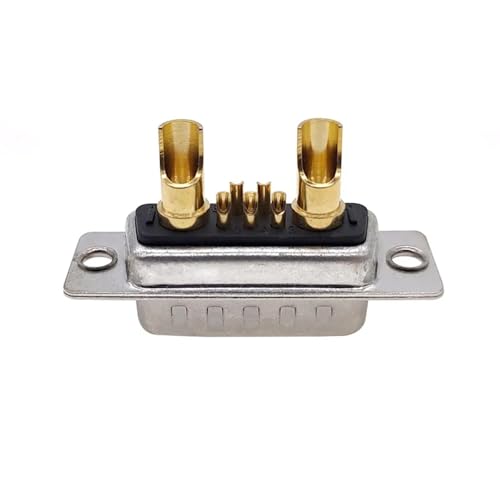 Conector de alta corriente D-SUB 7W2 mecanizado con flash dorado completo 40A 4