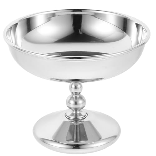 Angoily Stainless Steel Dessert Bowls With Elevated Base Footed Cups For Ice Cream Yogurt Candy Snacks Elegant Vintage Serving Dish For Weddings Christmas Idea