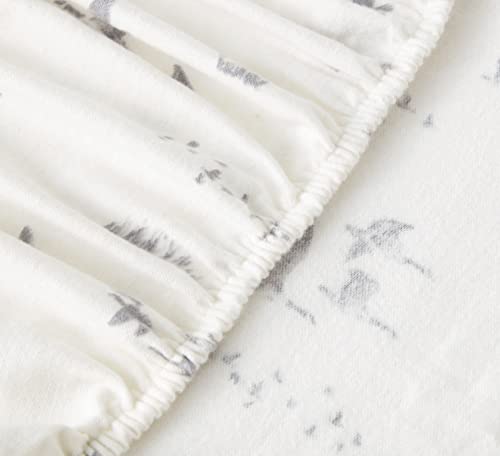 Image of Eddie Bauer - Flannel Sheets Full Size, Anti-Pilling & Wrinkle Resistant Cotton, Touchably Soft for All-Season Comfort - Bed Sheets with Matching Pillowcases & Fitted Sheet (Geese Meadow Yellow)