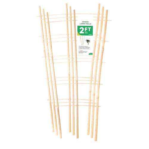 Bamboo Garden Trellis 24 Inch, 3 Pack Plant Trellis 2FT for
