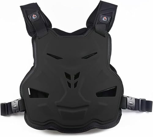 Zitixo 胸部プロテクターバイク用ボディインナーベスト オートバイプロテクタースポーツ 保護具耐震性上半身保護椎骨のガード 調整可能耐衝撃 フリー着用簡単林道、オートバイラリーレースライダー装備 (ブラック)