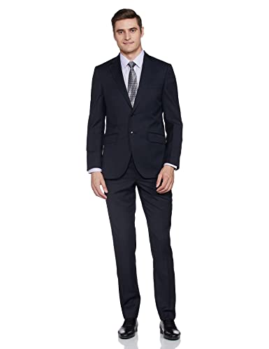 Image of Raymond Wool Men's Full Sleeve Contemporary FIT Fancy Blue Formal Suit