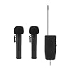 Vvikizy Wireless Microphone Professional Noise Reduction Handheld Neckband Mic 30m Range Teaching Karaoke for Educators ABS Black 2pcs (1-to-2) #2