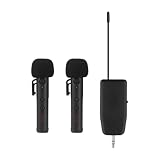 Fabater Microfono Wireless Ad Archetto da Collo con Riduzione del Rumore per Insegnare il Karaoke, Portata 30 M, PA Portatile per Educatori Ed Artisti, Ricaricabile di Tipo C (1 ricevitore con 2