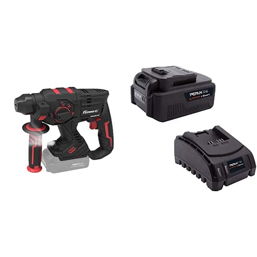 PowerG Bohrhammer PT190601, ohne Akku, Spannung 20V, mit bürstenlosem Motor, Leerlaufdrehzahl 0-10000 U/min, Soft-Grip…