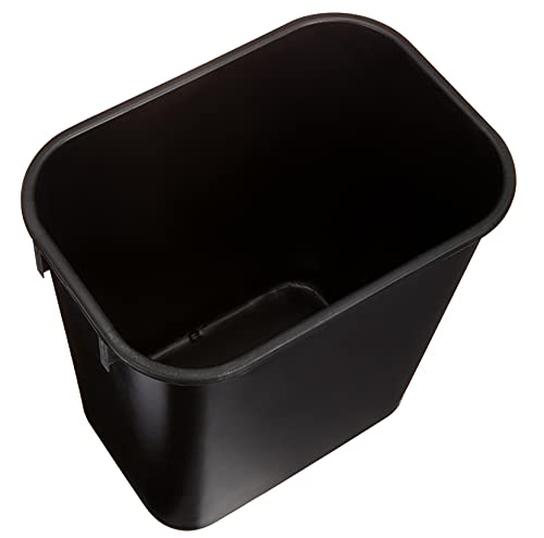 Amazon Basics Small Rectangular Commercial Office Wastebasket, Easy to Clean,11.4"L x 8"W x 12"H , 3 Gallon, Black, 2-Pack by Amazon Basics - Image 3