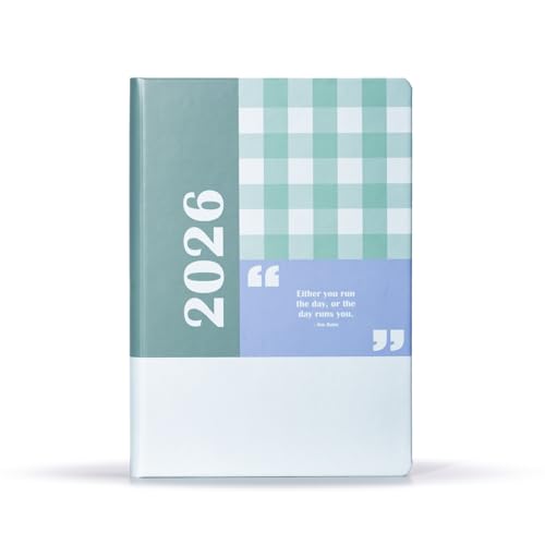 Image of Mahavir Maxim 2026 Diary | A5 Size New Year Diary | One-Day-to-a-Page Diary with Month Index | 424 pages,70 gsm | Natural Shade Paper | Laminated Paper Cover - (Green)