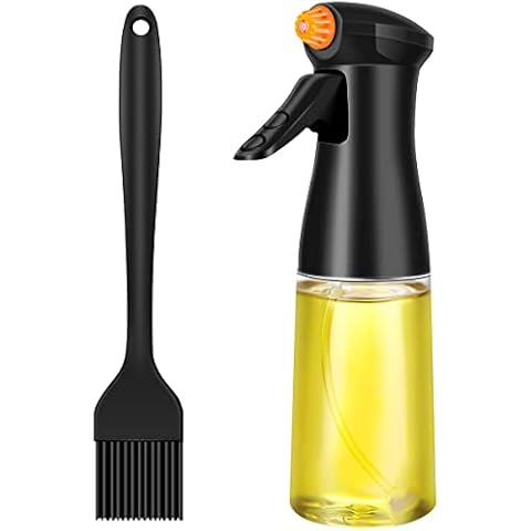 MLfire Oil Sprayer for Cooking 200ml Olive Oil Sprayer Mister Refillable Oil Spray Bottle BPA Free Vinegar Spray Bottle Portable Oil Mister for Kitchen Cooking Salad BBQ Baking Grilling Air Fryer Cover